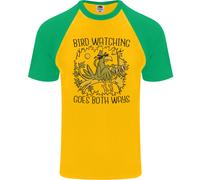 Bird Watching VA Entrambi Modi Divertente Uomo S/S Baseball T-Shirt