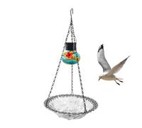 Bird Water Feeder - Outdoor Bird Feeder | Baths for Outdoors | Solar Powered LED Hangable Birdhouse with Waterer | Bath Tray for Garden Backyard Balcony Patio Deck Window Fence Railing