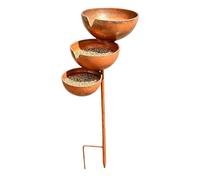 Bird Water Feeder Vintage Rustproof 3 Tier Garden Feeding Station