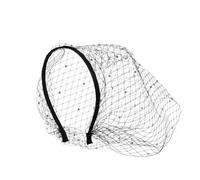Birdcage Velo Fascinators Fascia for velo da gabbia for uccelli in rete nera for donna Elegante corto for il viso Fascinator Matrimonio Funerale Tea Party Accessorio for capelli sposa