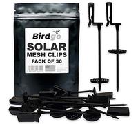Birdgo Clip di fissaggio a rete per tetto del pannello solare, installazione senza trapano di rete a prova di uccelli per fermare l'accesso ai piccioni (nylon, confezione da 30)