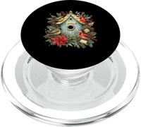Birdhouse Cardinal Winter Birds Lover - Birdwatcher natalizio PopSockets PopGrip per MagSafe