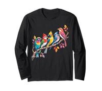 Birding Bird Watching Bird Watcher - Uccelli su un ramo Maglia a Manica