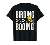 Birding Greater Than Booing Halloween Cardellino Maglietta
