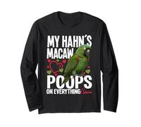 Birdkeeper Birdkeeping Parrot Lover Poops On Hahn Ara Maglia a Manica