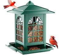 Birdream Mangiatoia per uccelli da appendere all'aperto, design classico da cortile, montaggio divertente, 1,6 kg, a prova di scoiattolo, per attirare uccelli selvatici, cardinali, cardinali, passeri