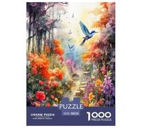 Birds And Flowers Jigsaw Puzzle Impossible 1000Pcs Decorazione Per La Casa. Giochi Rilassamento E Intelligence Per Adulti E Ragazzi Da 14 Anni 38x26cm/1000pcs