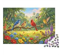 Birds & Blooms 1000 Pezzi Puzzle Riciclato Vibrant Nature Puzzle for Anziani Accessori per Gioco di Puzzle for Family And Friends Birthdays Ottimo Regalo 70x50cm/1000pcs