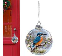 Birds Christmas Ball Ornament - 3D Clear Decor, Hummingbird Ornaments, Bird in Crystal Christmas Tree Decoration | Transparent 3D Balls for Tree, Holiday, Birthday, Party, Office, Living Room, Dorm