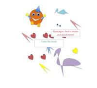 Birds Coloring Book for Kids and Adults: Crows, Flamingos, Ducks, Geese and More to Color