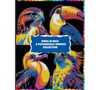 Birds in Bold- A Psychedelic Graphic Collection: Intricate Psychedelic Bird Designs with Color Legends for Adults