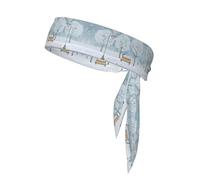 Birds In The Park On A Snowy Day Sport Tie Double Sided Fascia da uomo e donna Papillon Sport Copricapo Running Esercizio Fascia