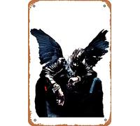 Birds in the trap sing mcknight poster retrò metallo latta vintage cartello 30,5 x 20,3 cm casa bar uomo grotta decorazione da parete