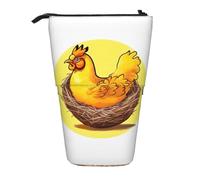 Bird's Nest Golden Chicken - Astuccio espandibile per matite, in tessuto Oxford multi-design, altezza regolabile, borsa cosmetica multiuso