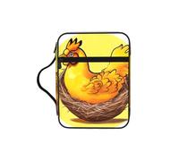Bird's Nest Golden Chicken Bible Study Tote Bag con manici, organizer resistente all'acqua per viaggi in chiesa, portapenne, tasca per tablet, diario