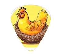 Bird's Nest Golden Chicken plettri per chitarra, 12 pezzi per confezione, 3 diversi spessori, adatti per chitarra, basso, ukulele e altri strumenti.