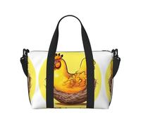 Bird's Nest Golden Chicken Travel Duffle Bag-Lightweight Carry On Weekender per uomini e donne, borsa impermeabile per la notte in palestra