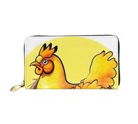 Bird'S Nest Golden Chicken Wallet, portafoglio con cerniera, portafoglio multi-card organizer, &&& grande capacità, 7,48 x 4,13 pollici (circa 19 x 10,5 cm), Nero , Taglia unica