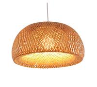 Bird's Nest Shape Woven Chandelier Natural Lampshade Weave Basket Wicker Rattan Pendant Decor Handmade Restaurant Hanging Light for Bar,Dining Room,Teahouse,E27 Base(45cm*25cm)