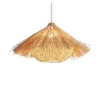 Bird's Nest Woven Lamp Shade Retro Chandelier Natural Japanese Style Pendant 1-Lights Wicker Living Hanging Light for Bar,Dining Room Light,E27 Base(50cm)
