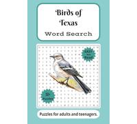 Birds of Texas Word Search: Word Searches with Easy-to-Read Print about Cardinals, Mockingbirds, Roadrunners, and more | 6 x 9 inches, 110 pages, 50+ ... such as time on a flight or in a car!