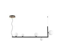 Sospensione Industrial-Minimal Birds Metallo Nero 5 Luci G9 3W 3000K Luce Calda