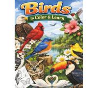 Birds to color and learn: beautiful birds with their names