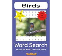 Birds Word Search Puzzle Book: 50+ Easy to Read Puzzles Featuring the Beauty and Diversity of Birds