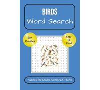 Birds Word Search Puzzle Book: Word Searches with Easy to Read Print about Birds, Birdwatching, Winged Creatures and More | 6x9 inches, 110 pages | ... Gift for Vacations, Holidays and Leisure Time