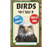 Birds Word Search Puzzle Book: Word Searches with Easy to Read Print about Birds, Wildlife, Animals and More | 6x9 inches, 110 pages | 50+ Puzzles ... Gift for Vacations, Holidays, and Free Times