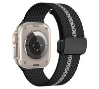 BIRDTOBR Cinturino Compatibile con Apple Watch Ultra 2/ Ultra, Regolabile Doppio Magnetico Nylon Cinturini di Ricambio per iWatch 46mm 49mm 45mm 44mm 42mm iWatch SE Series 10 9 8 7 6 5 4 3 2 1
