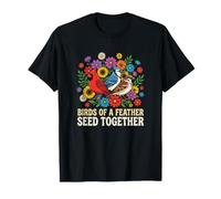 Birdwatcher Birds of A Feather Seed Insieme Bird Watching Maglietta
