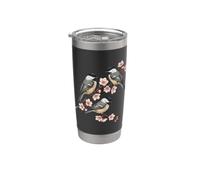 Birdwatcher - Birdwatcher Uccelli su un ramo Bicchiere termico in acciaio inox doppia parete