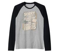 Birdwatching Divertente per introversi e Amanti Uccelli Maglia con Maniche Raglan