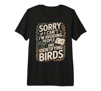 Birdwatching Divertente per introversi e Amanti Uccelli Maglietta Premium