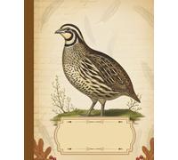 Birdy Chic - Vintage style composition notebook with quail on the cover - aesthetic for ornithology & nature lovers - Ideal for School, College or ... • Glossy cover with stylish bird design