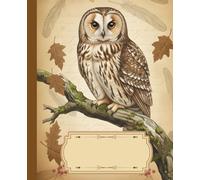 Birdy Chic - Vintage style composition notebook with tawny owl on the cover - aesthetic for ornithology & nature lovers - Ideal for School, College or ... • Glossy cover with stylish bird design