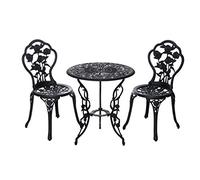 Birendy Di alta qualità aufwendig gearbeitetes Bistro Tovaglietta, 15240/C1 547 Stabile Set di mobili da giardino, balcone set, set Bistro, rivestito in alluminio pressofuso,