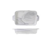 birene Casseruola Piastra da forno in ceramica a doppia testa da 1400 ml/2800 ml for riso al curry e pasta, grande e profonda(25cm)