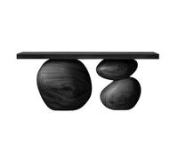 birene Consolle da ingresso in legno massello da 47'' for corridoio e soggiorno(Black)