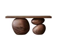 birene Consolle da ingresso in legno massello da 47'' for corridoio e soggiorno(Brown)
