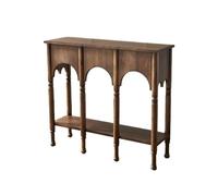 birene Consolle moderna della metà del secolo, mobili da tavolo con accento decorativo moderno da 39 pollici for ingresso, soggiorno(Brown)