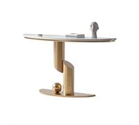 birene Consolle moderna stretta con piano in finto marmo for ingresso(Gold,M)