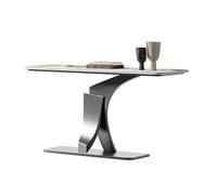 birene Consolle moderna stretta da 33,47" in finto marmo for ingresso(Black,M)