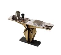 birene Consolle stretta da 47", tavolino moderno for ingresso e corridoio(Gold)