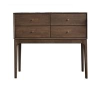 birene Consolle stretta in legno a 4 cassetti for ingresso, soggiorno, camera da letto(S)