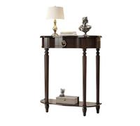 birene Consolle stretta in legno da 47 pollici con 2 ripiani, tavolino d'ingresso for corridoio(Black)