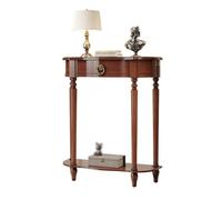 birene Consolle stretta in legno da 47 pollici con 2 ripiani, tavolino d'ingresso for corridoio(Brown)