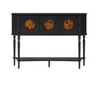 birene Consolle stretta in stile fattoria con 3 cassetti e ripiano, in legno massello, tavolo da ingresso da 47" for corridoio