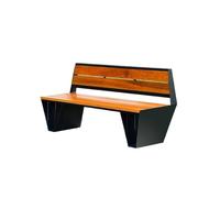 birene Panca da esterno Panchina da esterno in acciaio inossidabile con schienale, for patio, parco, quartiere, panchine resistenti Panca da patio(150cm)